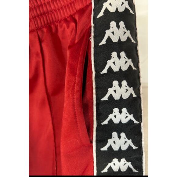 Kappa Banda Tapered Sweatpants Track Men's M Red Sport Trouser Zip Bottom (play- - Picture 2 of 6